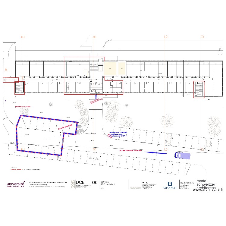 RDC - PHASE 01 ( DESAMIANTAGE ). Plan de 2 pièces et 39 m2