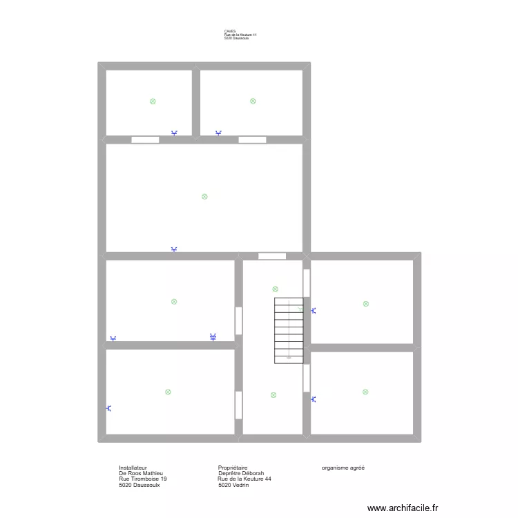 CAVES depretre. Plan de 8 Pièces et 104 m² CAVES depretre. Plan de 8 Pièces et 104 m²