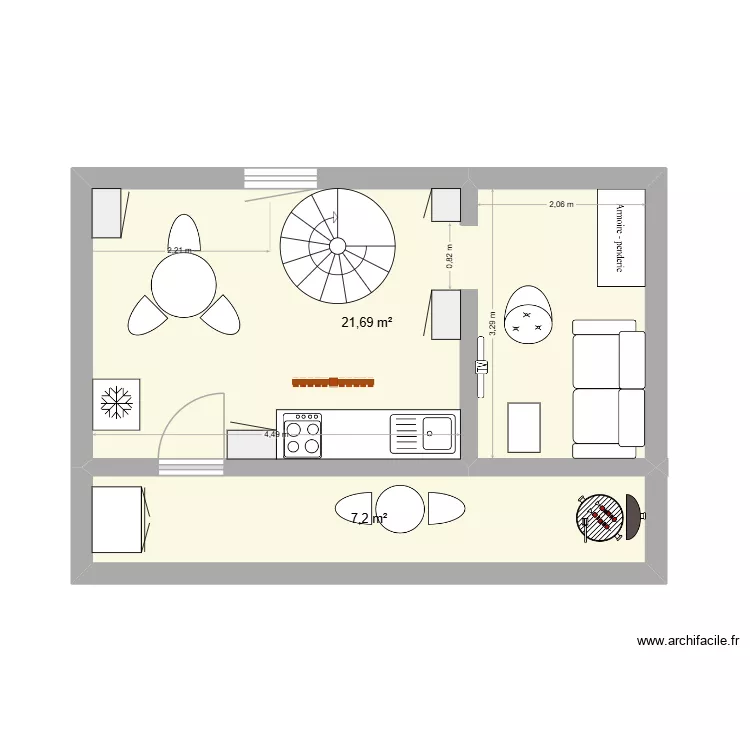 appart labastide étage aménagement. Plan de 2 et 29 m² appart labastide étage aménagement. Plan de 2 et 29 m²