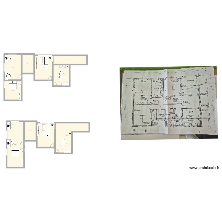 Ker. Plan de 10 pièces et 221 m2