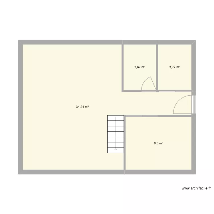 HURTEL ETAGE. Plan de 4  et 50 m²