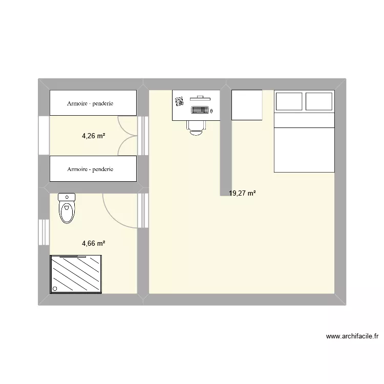 chambre de vrai bg. Plan de 3 pièces et 28 m² chambre de vrai bg. Plan de 3 pièces et 28 m²