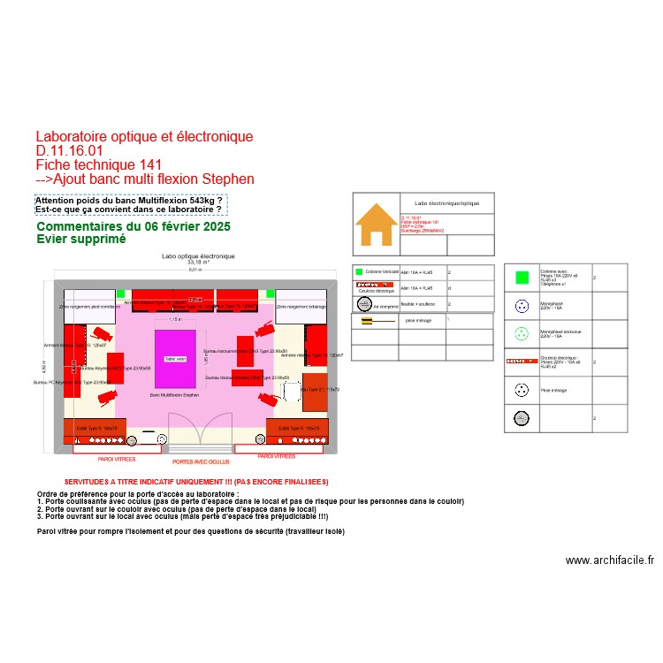Fiche141_Labo électronique optique 2025-03-11. Plan de 1 pièce et 33 m2