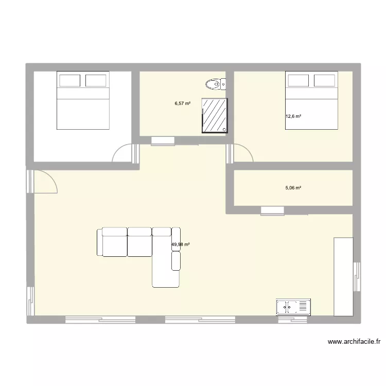 V2.14.04. Plan de 4  et 74 m²