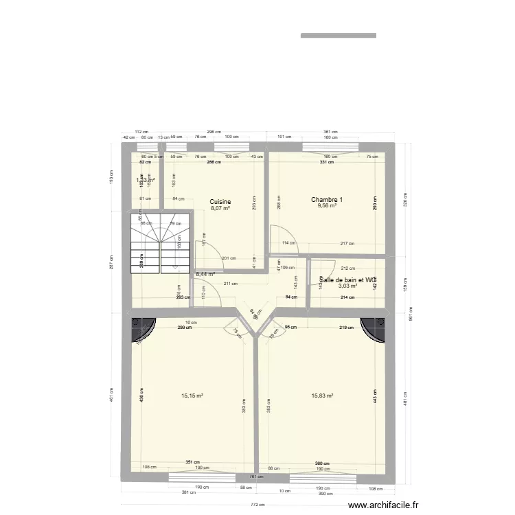 immeuble1 1er existant V1. Plan de 
