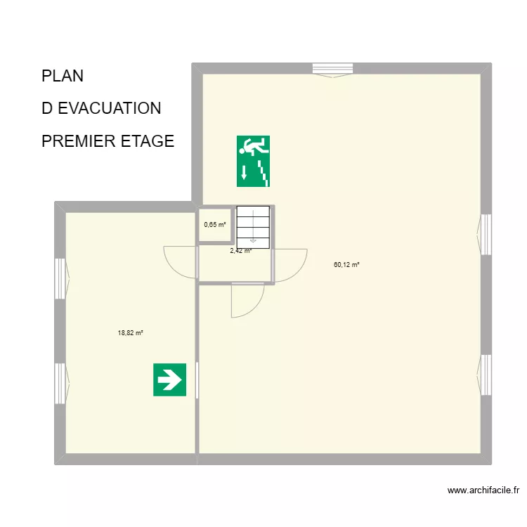 87 CUSSAC 1er &eacute;tage. Plan de 
