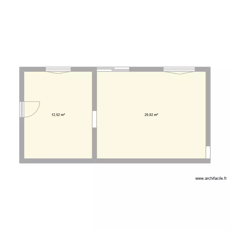 Pouldu. Plan de 2 et 33 m² Pouldu. Plan de 2 et 33 m²