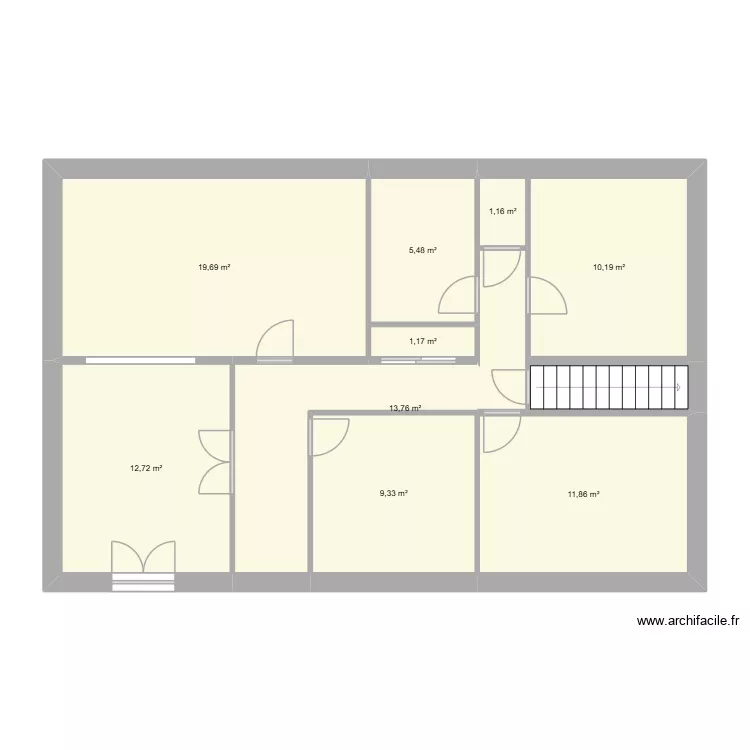 mai marc. Plan de 9  et 85 m²