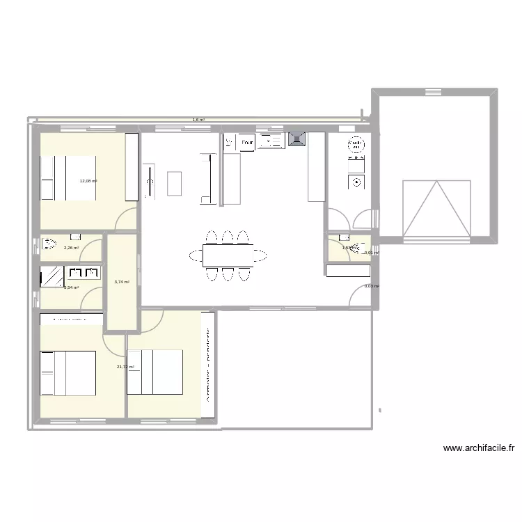 maison peco. Plan de 9  et 47 m²