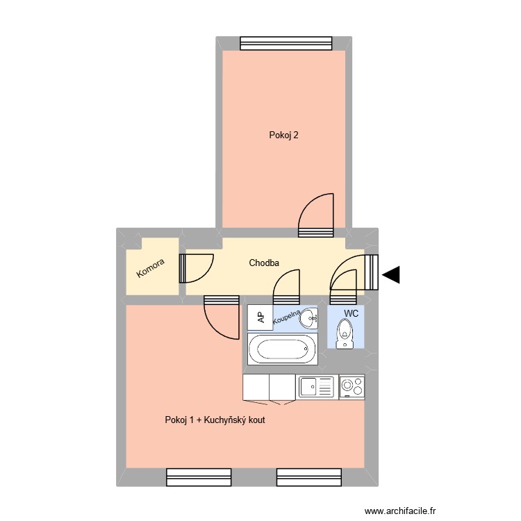 Pastrňákova 1132, byt 4. Plan de 0 pièce et 0 m2 Pastrňákova 1132, byt 4. Plan de 0 pièce et 0 m2