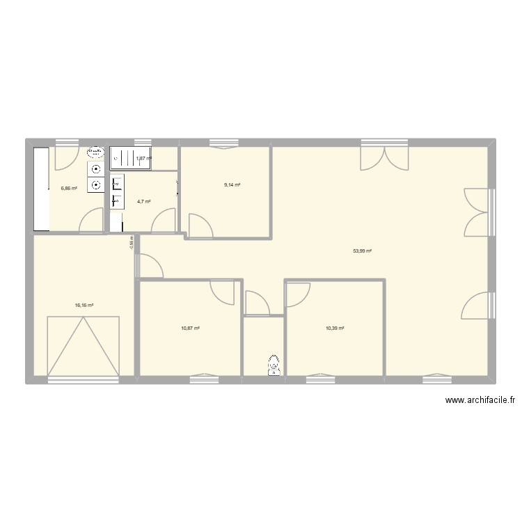 plan francois 3. Plan de 8 pièces et 114 m2
