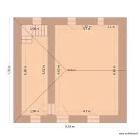 plan de coupe horizontale &eacute;tage