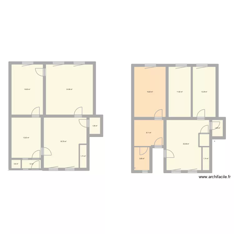 6RDC. Plan de 16 et 159 m² 6RDC. Plan de 16 et 159 m²