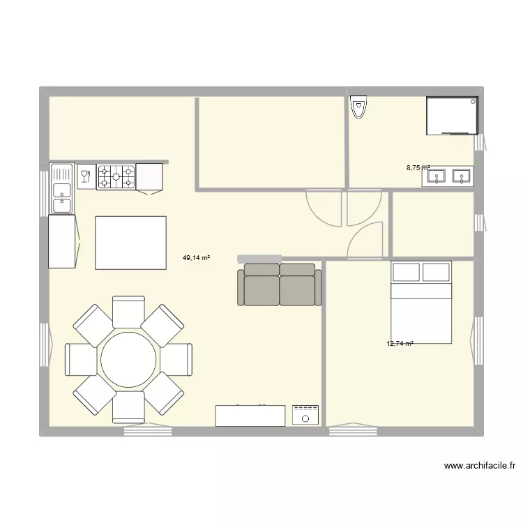campagols 2. Plan de 3  et 71 m²