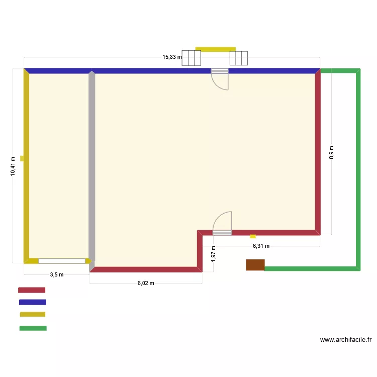 g&eacute;n&eacute;ral. Plan de 2  et 142 m²