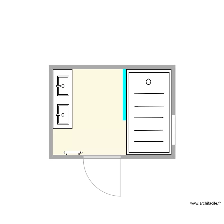 Saalle de bain gréoux. Plan de 1 Pièce et 4 m² Saalle de bain gréoux. Plan de 1 Pièce et 4 m²