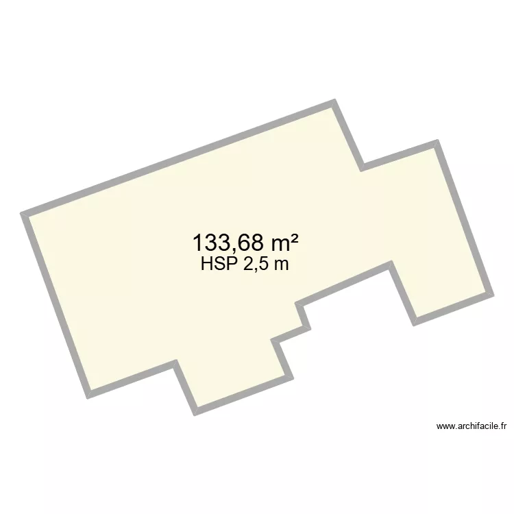 Extraction plan cadastral archi facile. Plan de 1 pièce et 134 m²