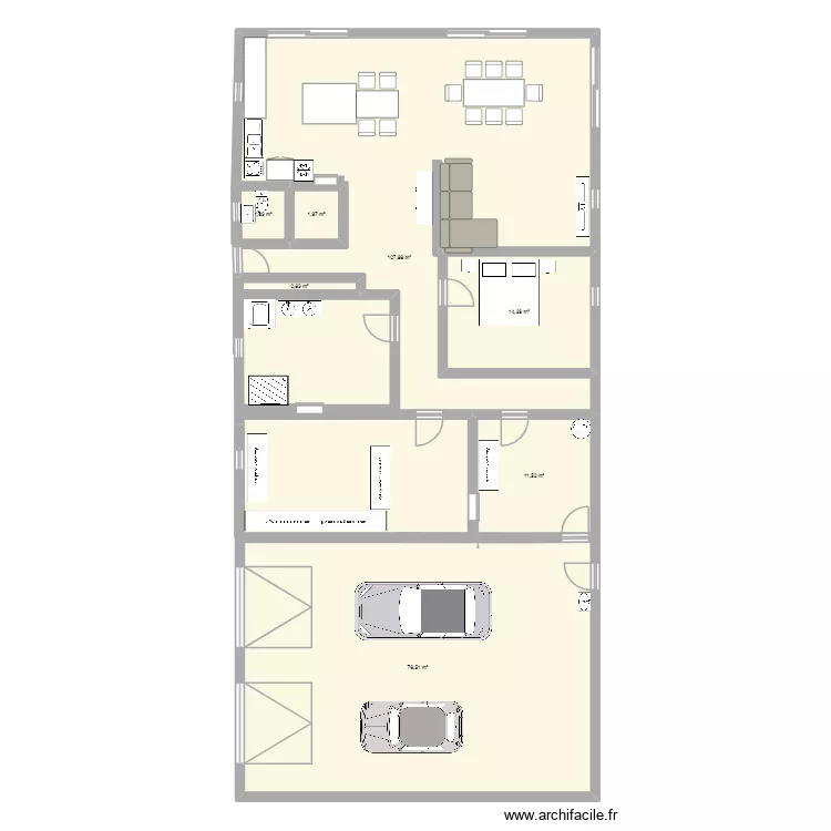 epenoy. Plan de 7  et 215 m²
