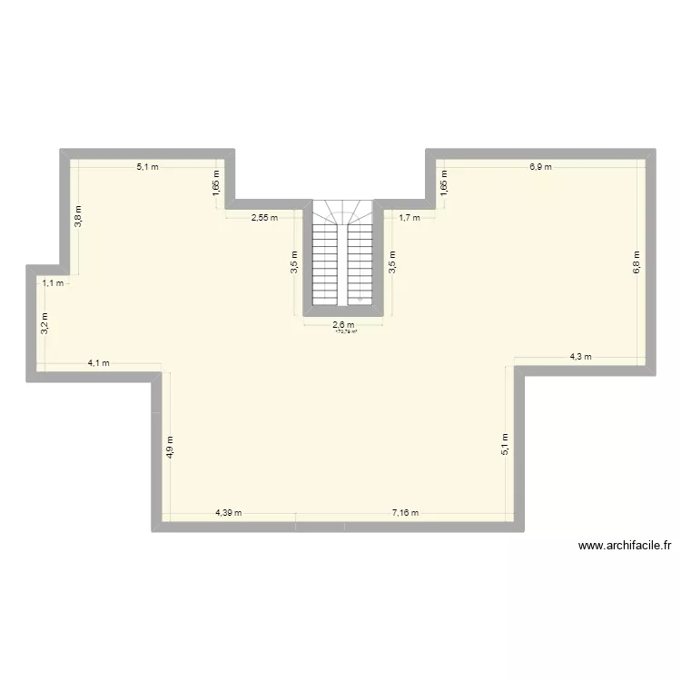 plan 1. Plan de 1  et 171 m²