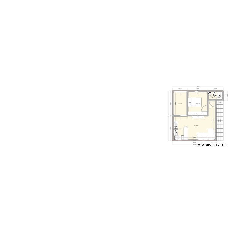 Maison Val. Plan de 4 pièces et 44 m2