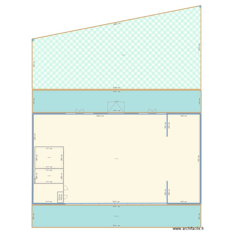 premier jet. Plan de 7 pièces et 1121 m2