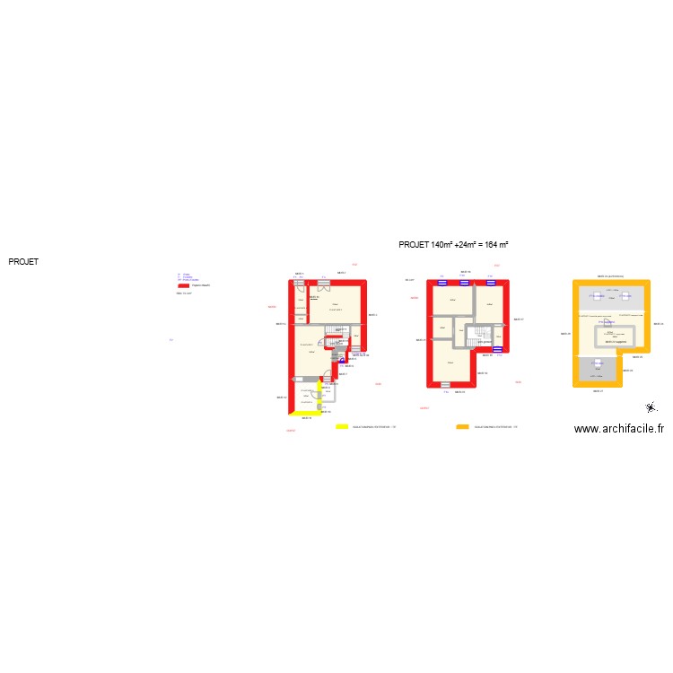 CHARNEAU_ Projet a. Plan de 21 pièces et 240 m2