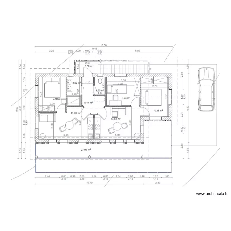 Plan UH1 - R+1. Plan de Plan UH1 - R+1. Plan de