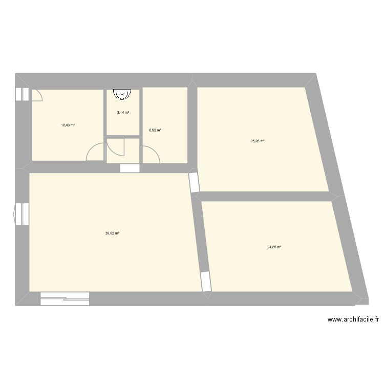moi. Plan de 6 pièces et 112 m2