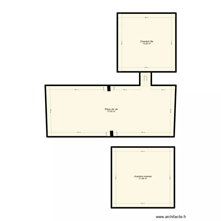 Carbonneaux existant. Plan de 