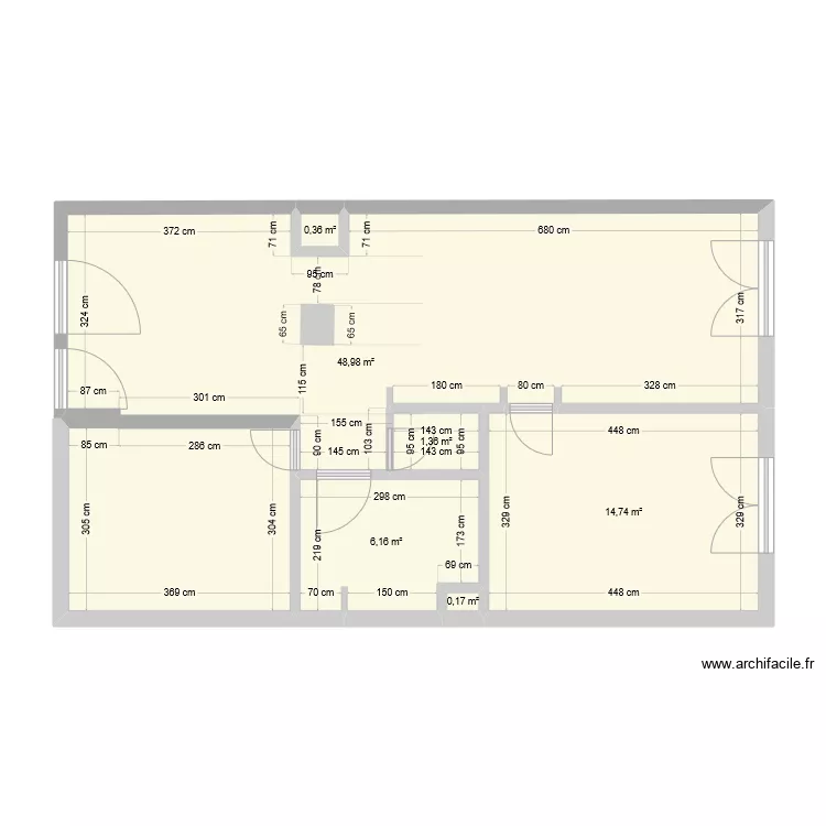 plan sans cloison . Plan de 