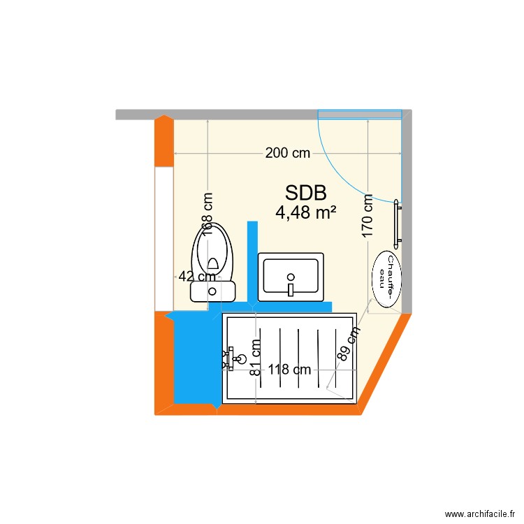 Baron - Projet SDB. Plan de 0 pièce et 0 m2
