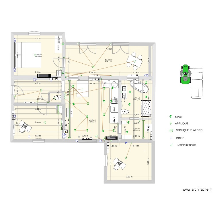 Plan Électrique Presbytère 16JAN2026 REV2. Plan de 0 pièce et 0 m2