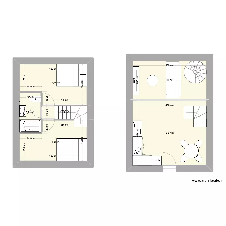 Maisonnette. Plan de 