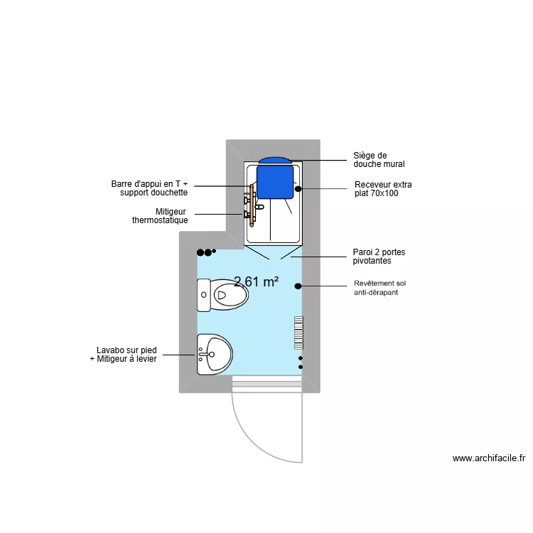 Vrai Projet TAT. Plan de 1  et 3 m²