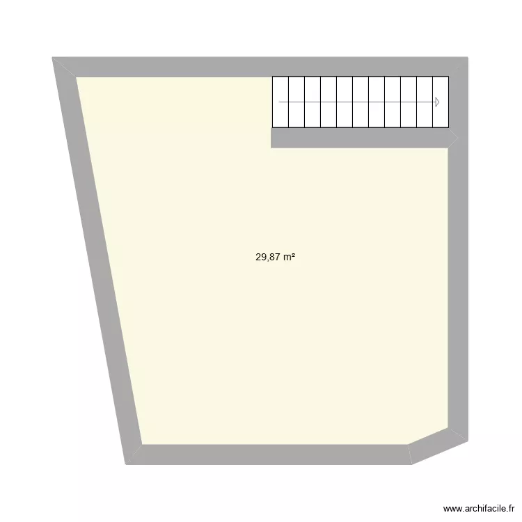 local co lucon sous sol. Plan de 1  et 30 m²