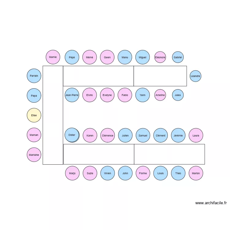 Baptême Elise. Plan de Baptême Elise. Plan de