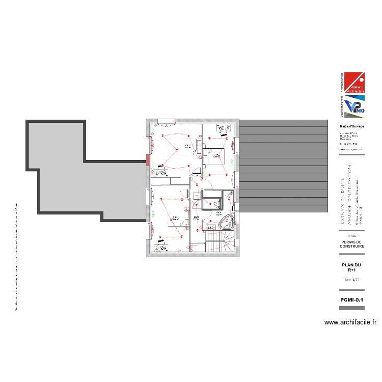 renou elec R+1. Plan de 0 pièce et 0 m2 renou elec R+1. Plan de 0 pièce et 0 m2