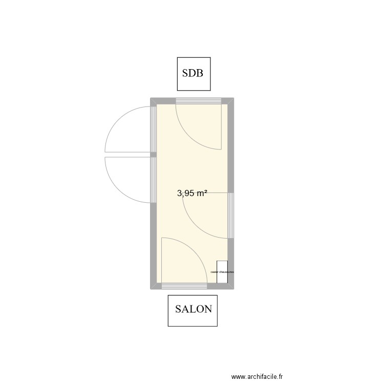 PLAN COULOIR DES CHAMBRES VERSION 15 07 2025. Plan de 1 pièce et 4 m2