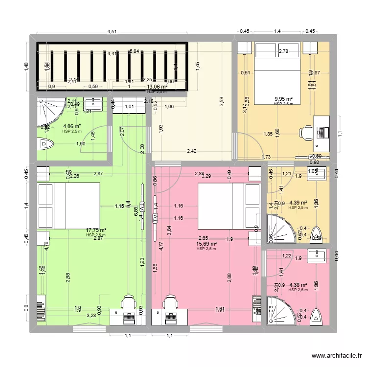 plan entrep 7 janvier. Plan de 7  et 69 m²