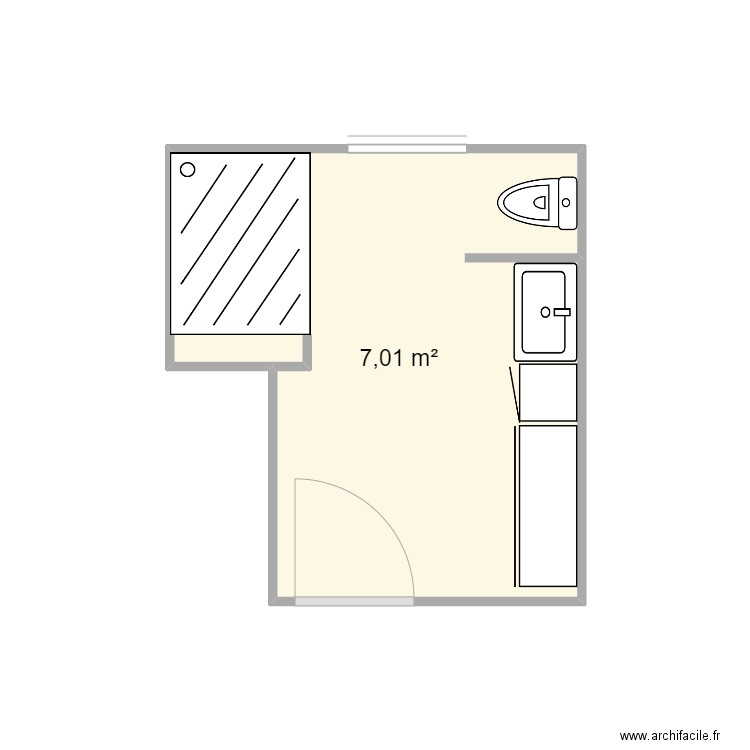 SALLE DE BAIN RENOVATION 2. Plan de 1 pièce et 7 m2