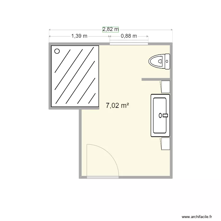 SALLE DE BAIN RENOVATION 2. Plan de 1 et 7 m² SALLE DE BAIN RENOVATION 2. Plan de 1 et 7 m²