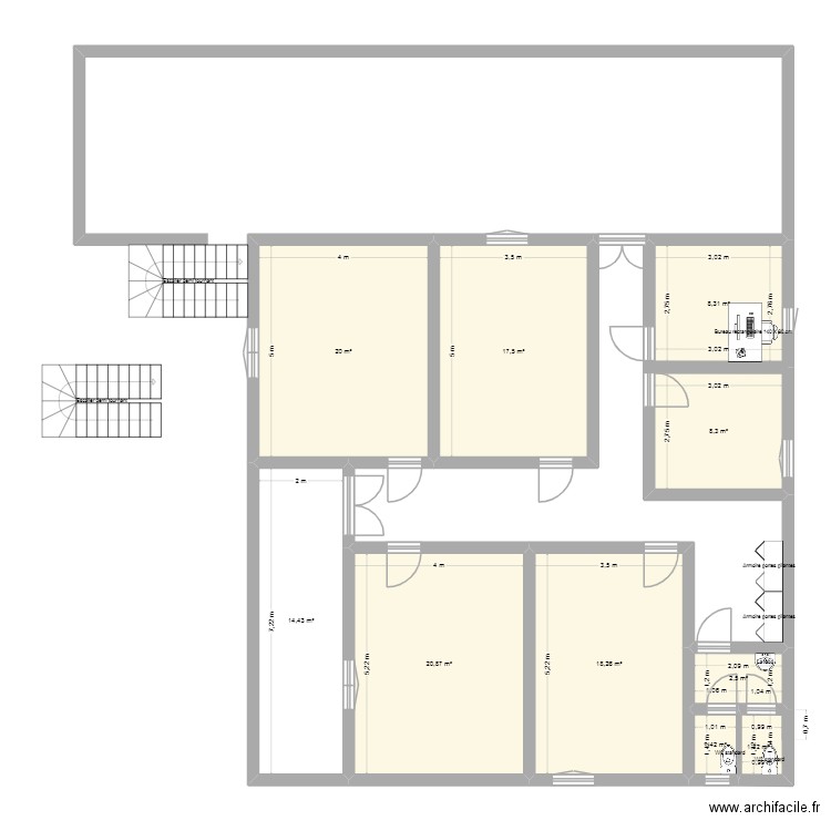 maison. Plan de 10 pièces et 113 m2