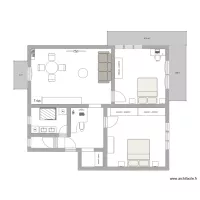 plan version 2 chambres + bureau