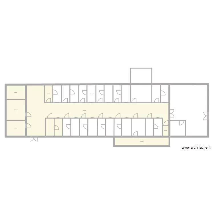 am&eacute;nagement bat 5. Plan de 9  et 193 m²