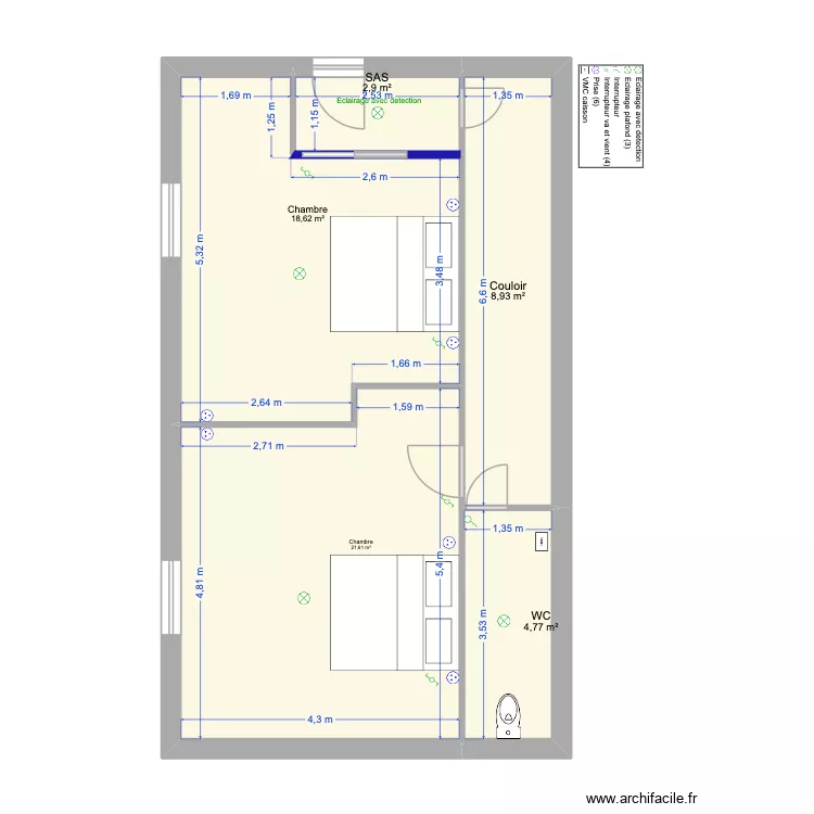 Plan GRALL. Plan de 5  et 57 m²