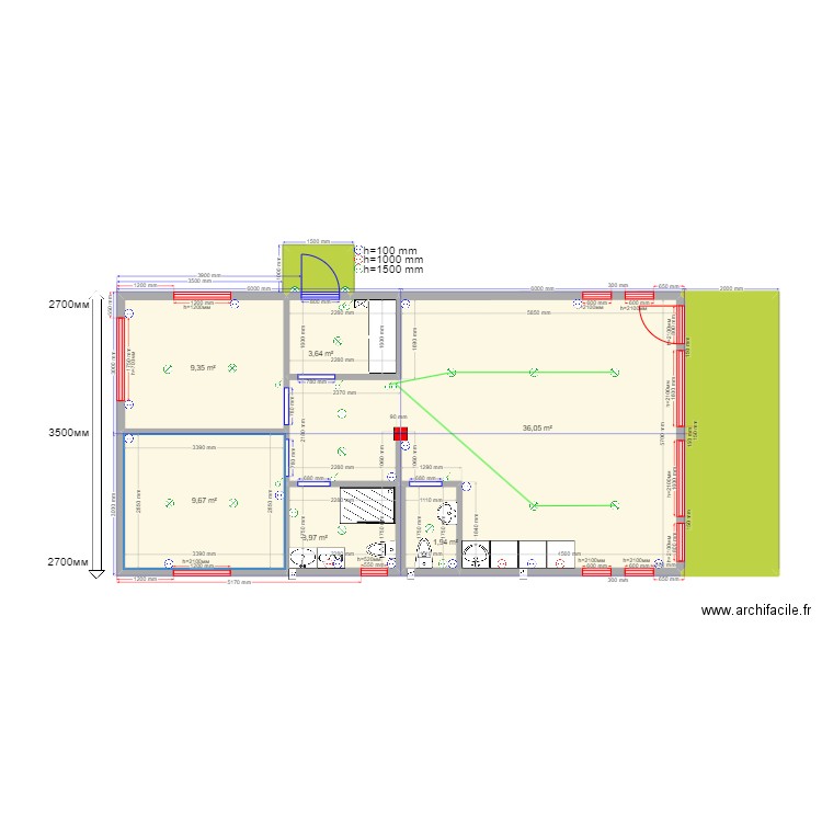 Татьяна Истра эл. Plan de 8 pièces et 76 m2