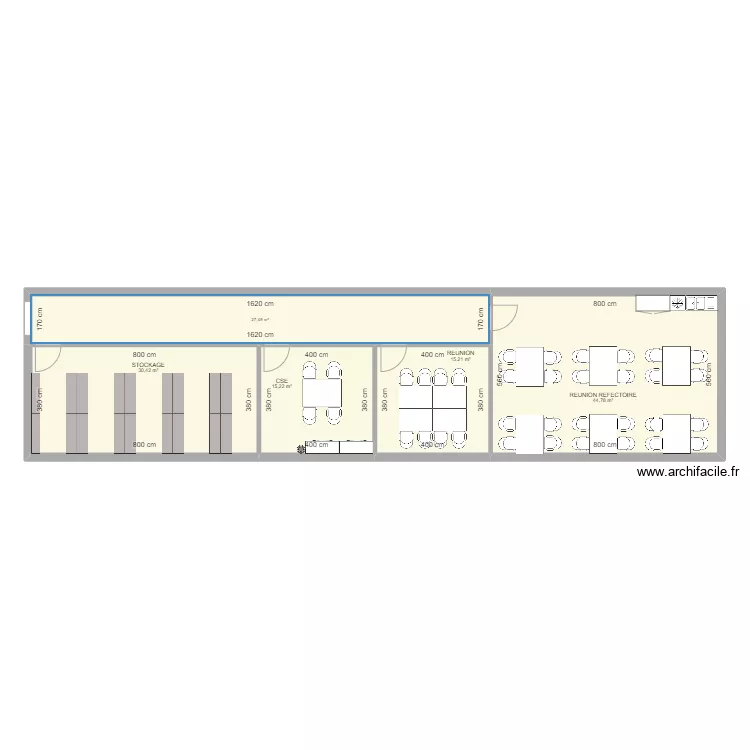 am&eacute;nagement plateforme. Plan de 