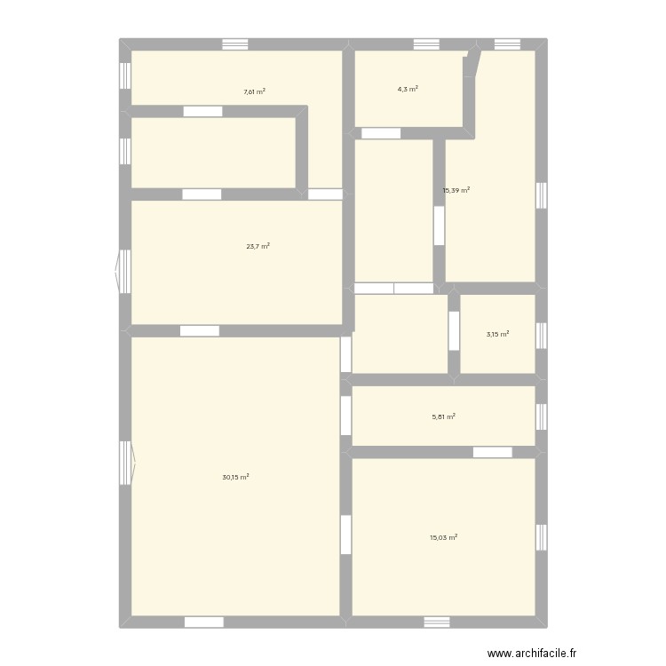 Maison Patty manu. Plan de 8 pièces et 105 m2