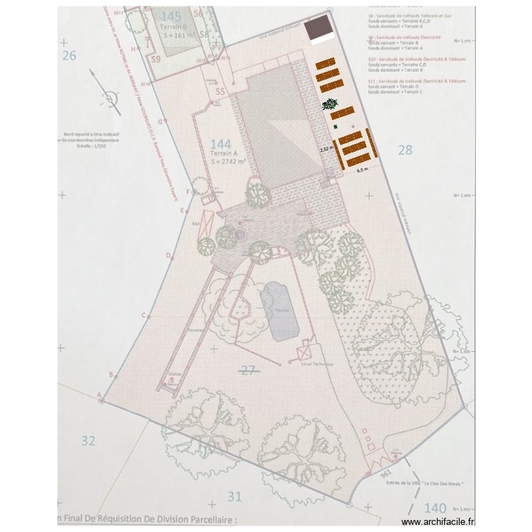 jardin. Plan de 0 pièce et 0 m2