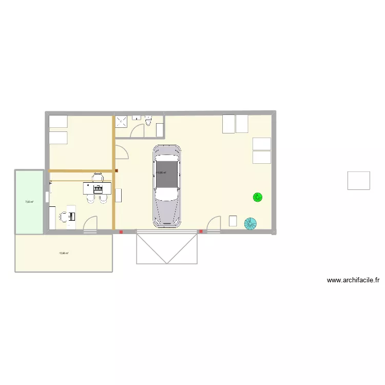 d&eacute;pot 2. Plan de 3  et 135 m²